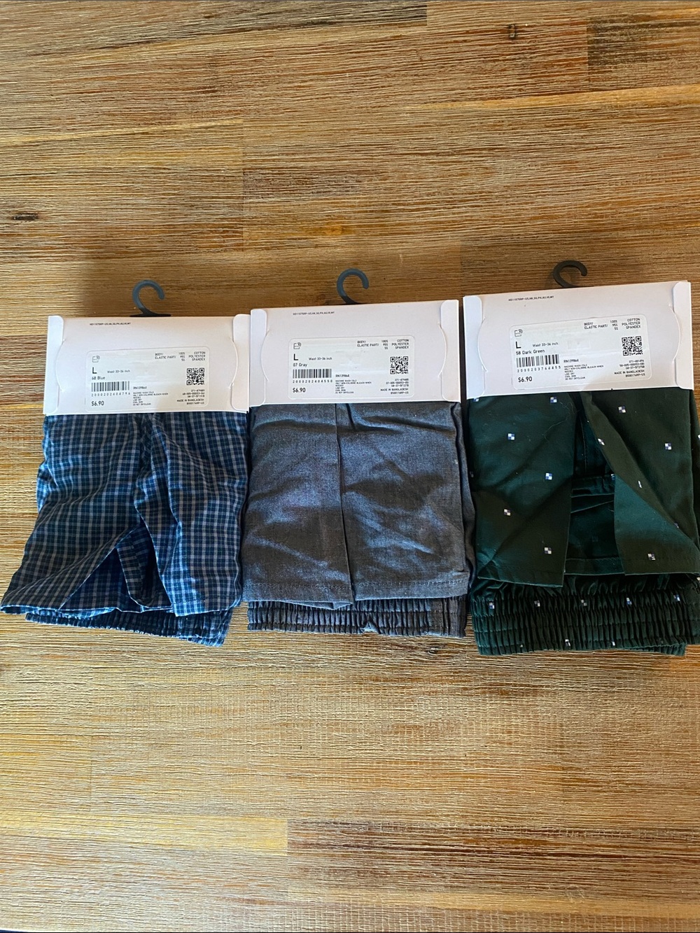 Uniqlo 100% Cotton Woven Trunk Boxers Set of 3 - Picture 2 of 3